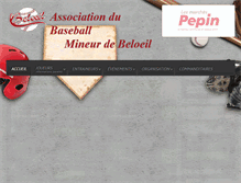 Tablet Screenshot of baseballbeloeil.com